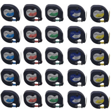 Lot de 25 rubans adhésifs en plastique 91201 12 mm compatibles avec le ruban Letratag, ruban auto-adhésif de couleurs mélangées