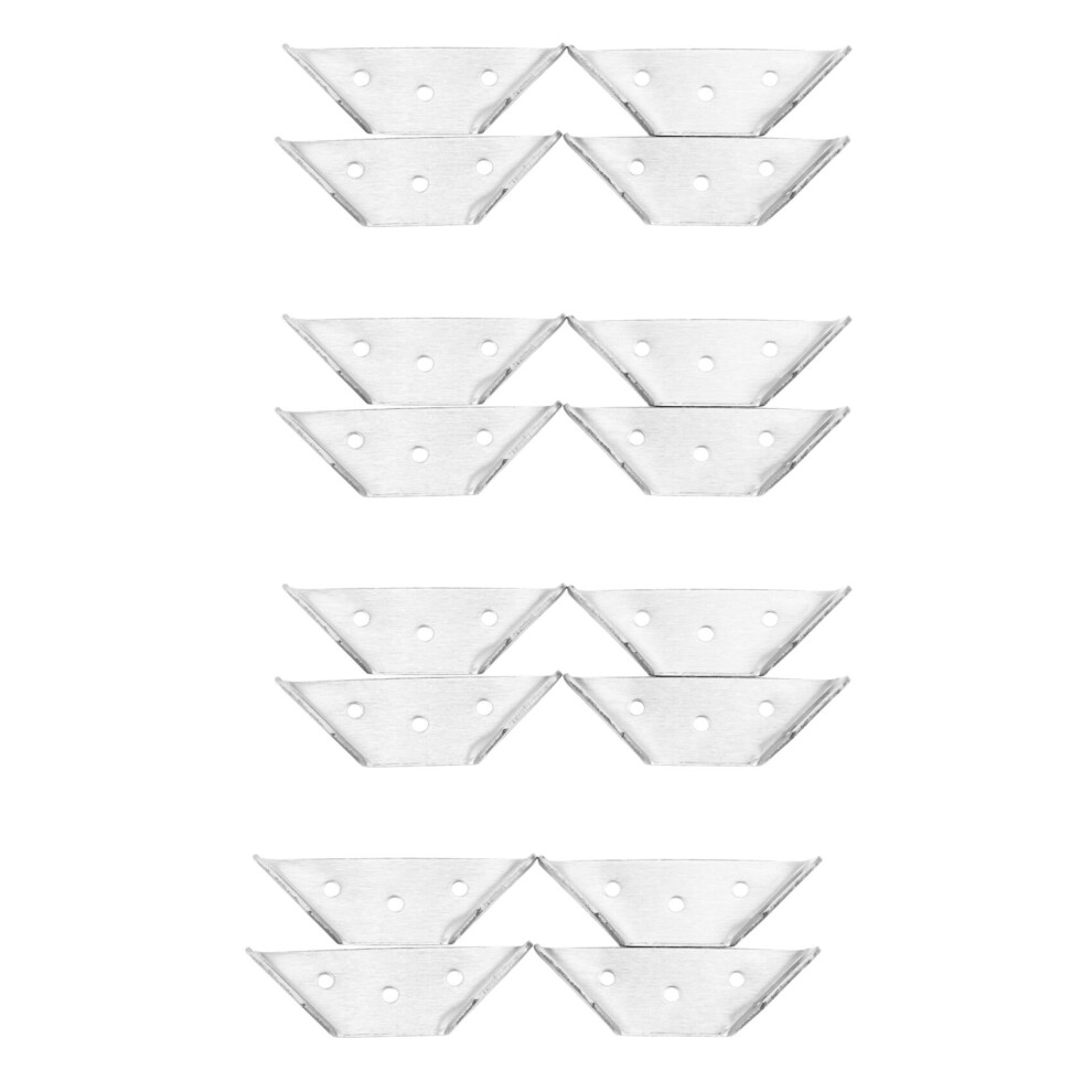 16Pcs Multifunctional Stainless Steel Angle Code Right Angle Fixed Bracket Furniture Wood Board Angle 4762365718131