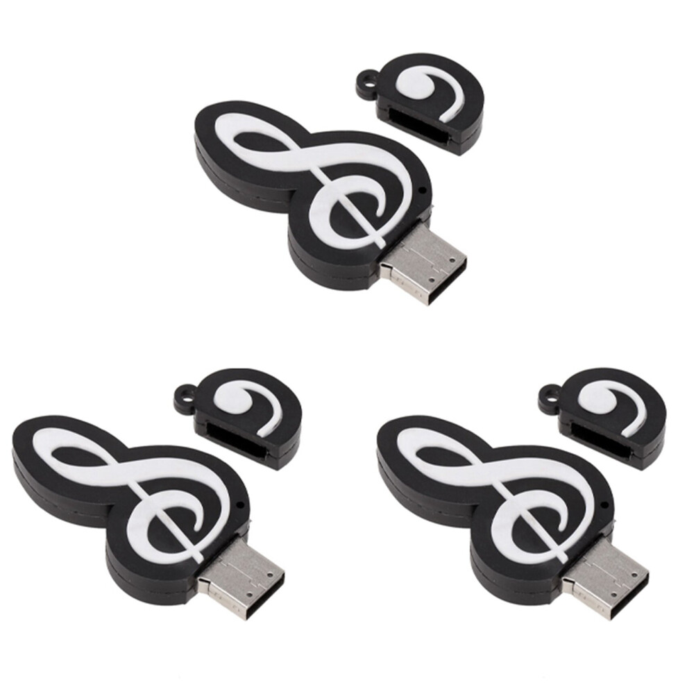 3X Usb 2.0 Stick Cute Cartoon Memory Stick Music Notes Symbol Usb 2.0 Memory External Usb Flash Drive Memory Stick 16Gb 4762365712252
