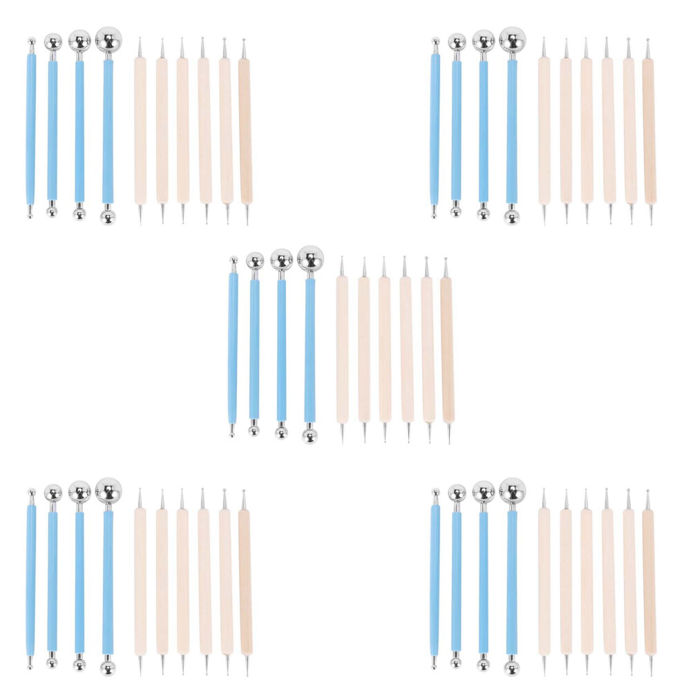 Tlily 50 Piece Dotting Tools Ball Styluses For Mandala Rock Painting, Pottery Embossing Art