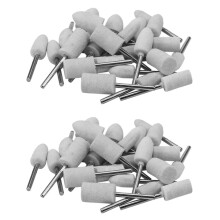 Lot de 50 pointes de polissage en feutre de 1/8 pouce montées sur laine imitation pour outil