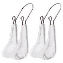 Lot de 2 pinces de levage en silicone souple pour le nez, correcteur de mise en forme du pont du nez, masseur amincissant pour le nez, transparent