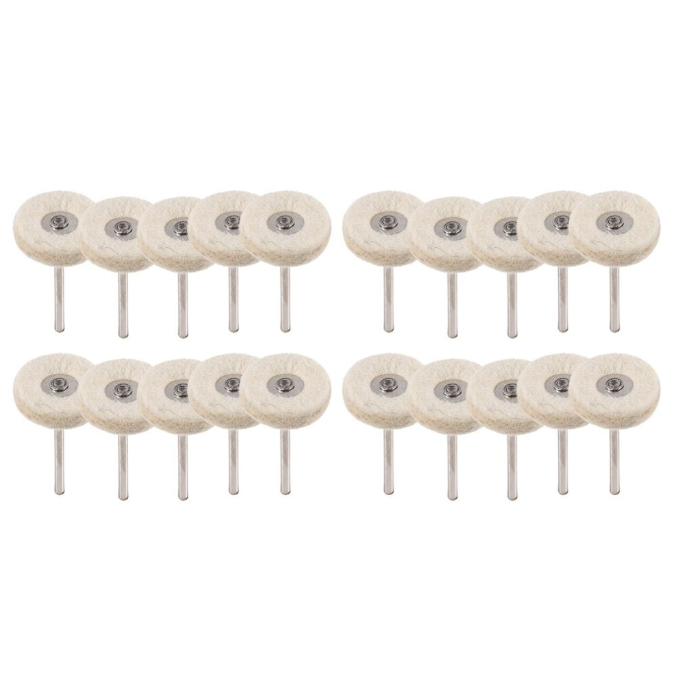 20 Pieces 25mm Felt Installation Pad Jewelry Polishing Polishing Polishing Pad Set T-Shaped Drill Grinder Brush 