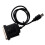 Câble de conversion USB - Port parallèle d'imprimante 36 broches mâle 2X Noir 4