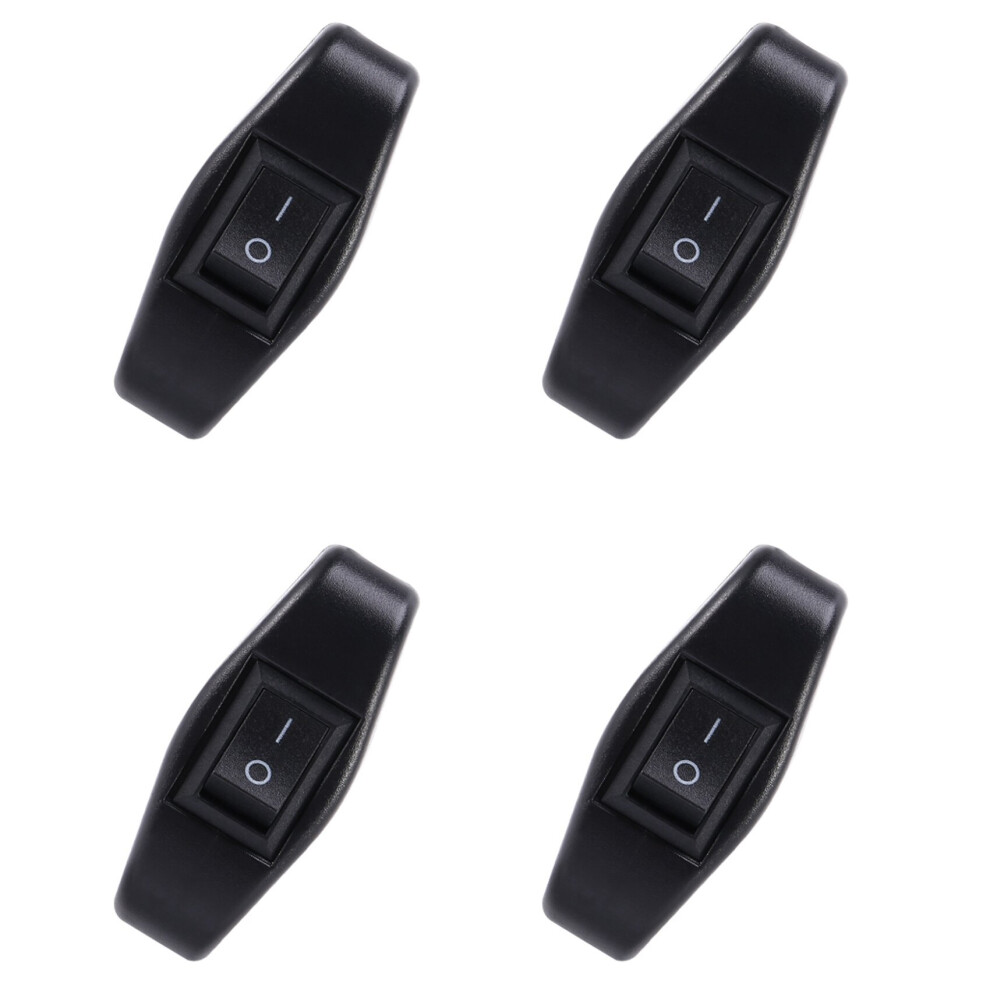4X Black Bedroom On Off Button In Line Switch 6A/250Vac 10A/125Vac 4762365711484