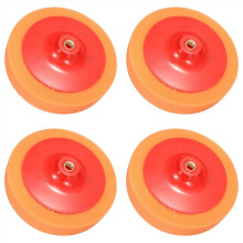 Lot de 4 tampons de polissage pour voiture, 7 pouces, 180 mm, éponge douce avec filetage M14
