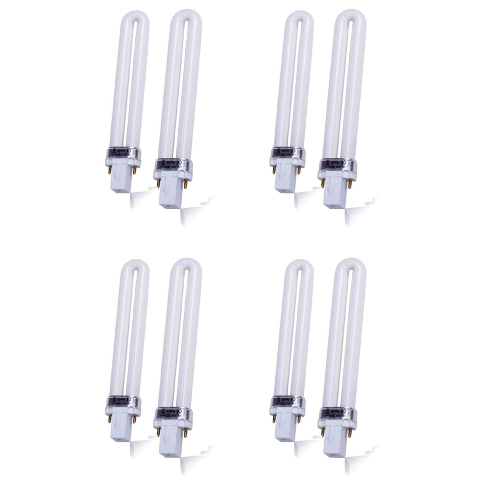 Tlily Light New Professional Electronic 8Pcs 365Nm 9W Nail Dryer Uv Lamp Bulb Tube Replacement Art Nail Polish Manicure