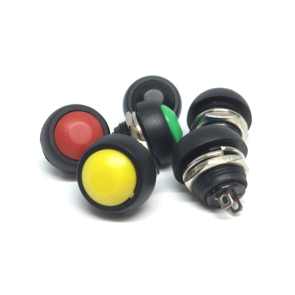 10Pcs 2Pin Mini Switch 12Mm 1A Waterproof Switch Pbs-33B 12V Momentary Push Button Switch Reset Non-Locking Pbs-33B 4762365707401