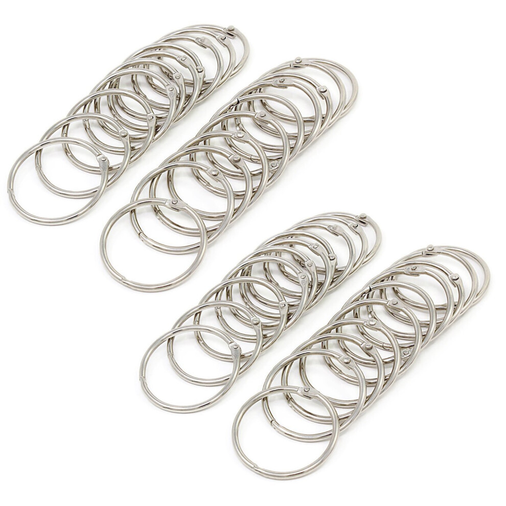 200pcs Loose Leaf Binder Rings Key Rings Book Rings Binder Rings For Scrapbook/Album/Craft - 100Pcs 19mm & 100Pcs 25mm