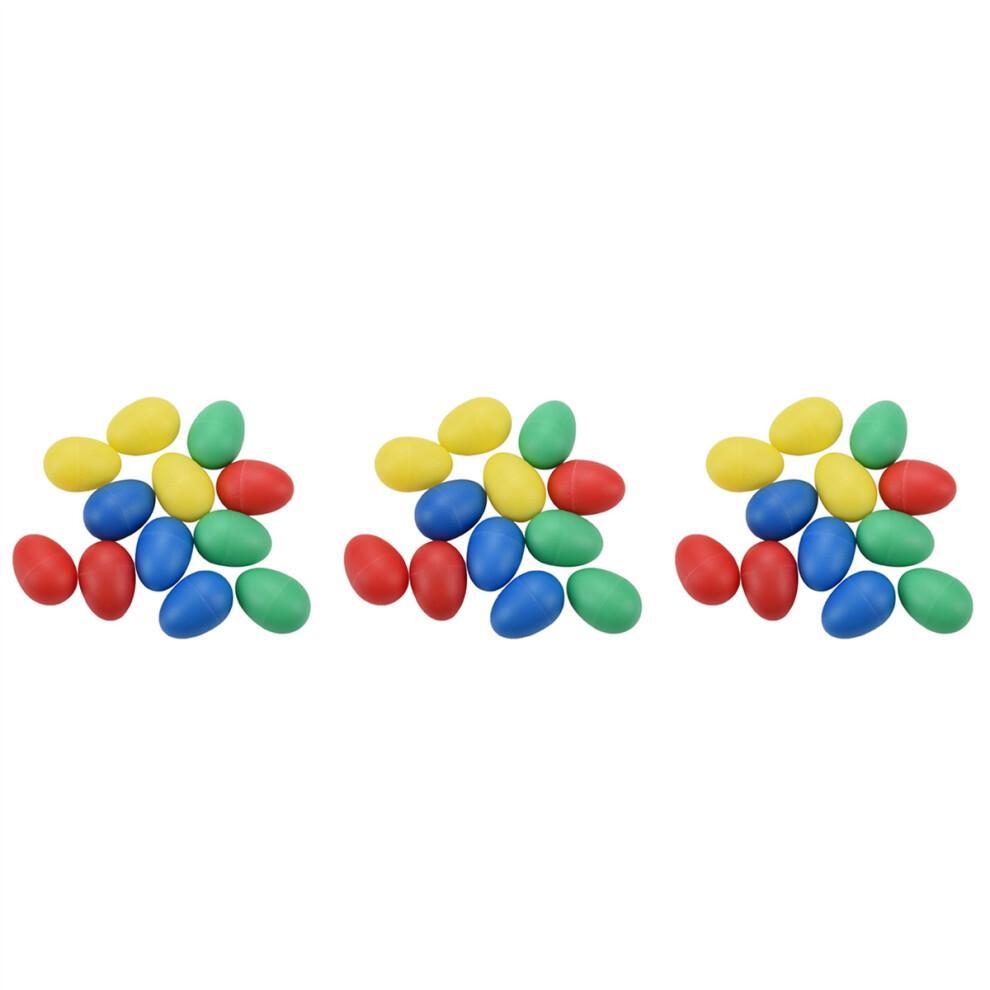 36Pcs Plastic Egg Shakers Set with 4 Different Colors,Percussion Musical Egg Maracas Child