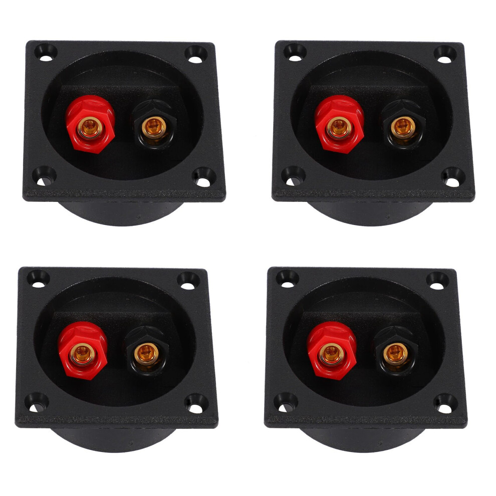 4X New Square Board Binding Post Speaker Box Terminal Cup Wire Connector 4762365705001