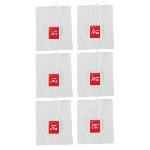 3000Pcs 5.5 X 7Cm Pyramid Tea Bag Filter Nylon Tea Bag Single String Label Transparent Empty Tea Bag
