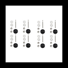Lot de 8 boutons poussoirs à dégagement rapide pour capot de voiture - Verrouillage par goupille de verrouillage pour pare-chocs - Noir