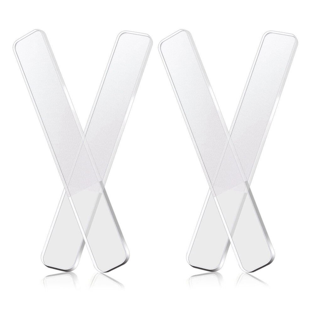 Tlily 2X Glass Nail Shiner - Nano Glass Nail Files Crystal Nail Buffer Shine Polisher For Natural Fingernails Toenails