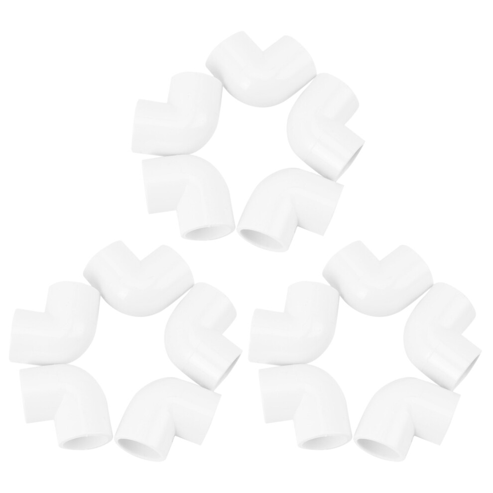 15 pièces 20 mm de diamètre coude à 90 degrés raccords de tuyaux en PVC adaptateur connecteur blanc