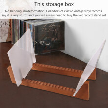 Support de rangement pour disques vinyles - Extrémités en acrylique - Affichez vos disques et vos photos dans cette unité de rack portable moderne