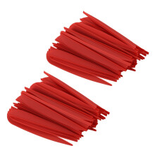 Arrows Vanes 4 Inch Plastic Feather Fletching for DIY Archery Arrows 100 Pack(Red)