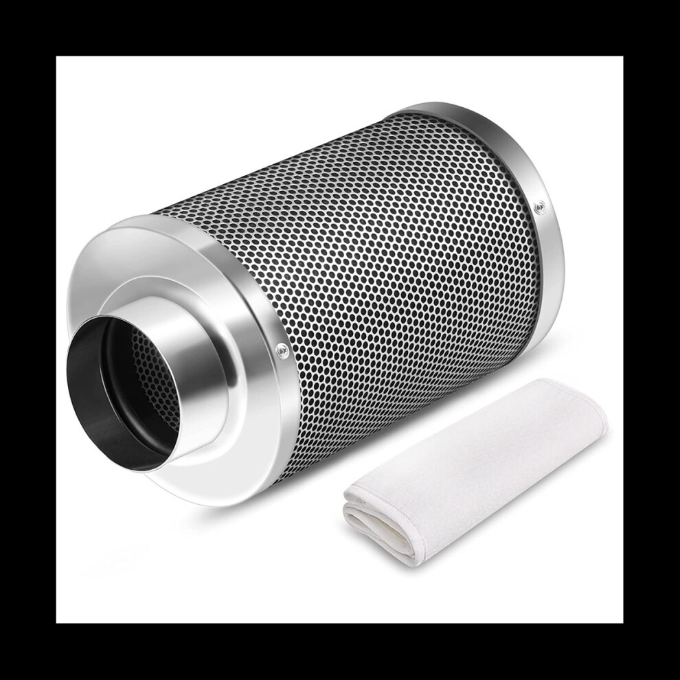 Filtre à charbon actif de 4 pouces pour contrôle des odeurs, bride réversible, préfiltre inclus, épurateur d'odeurs pour tentes de culture