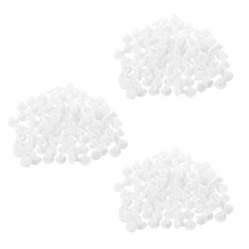 300 Pcs Decor 5 mm White Plastic Hole Drilling Cover