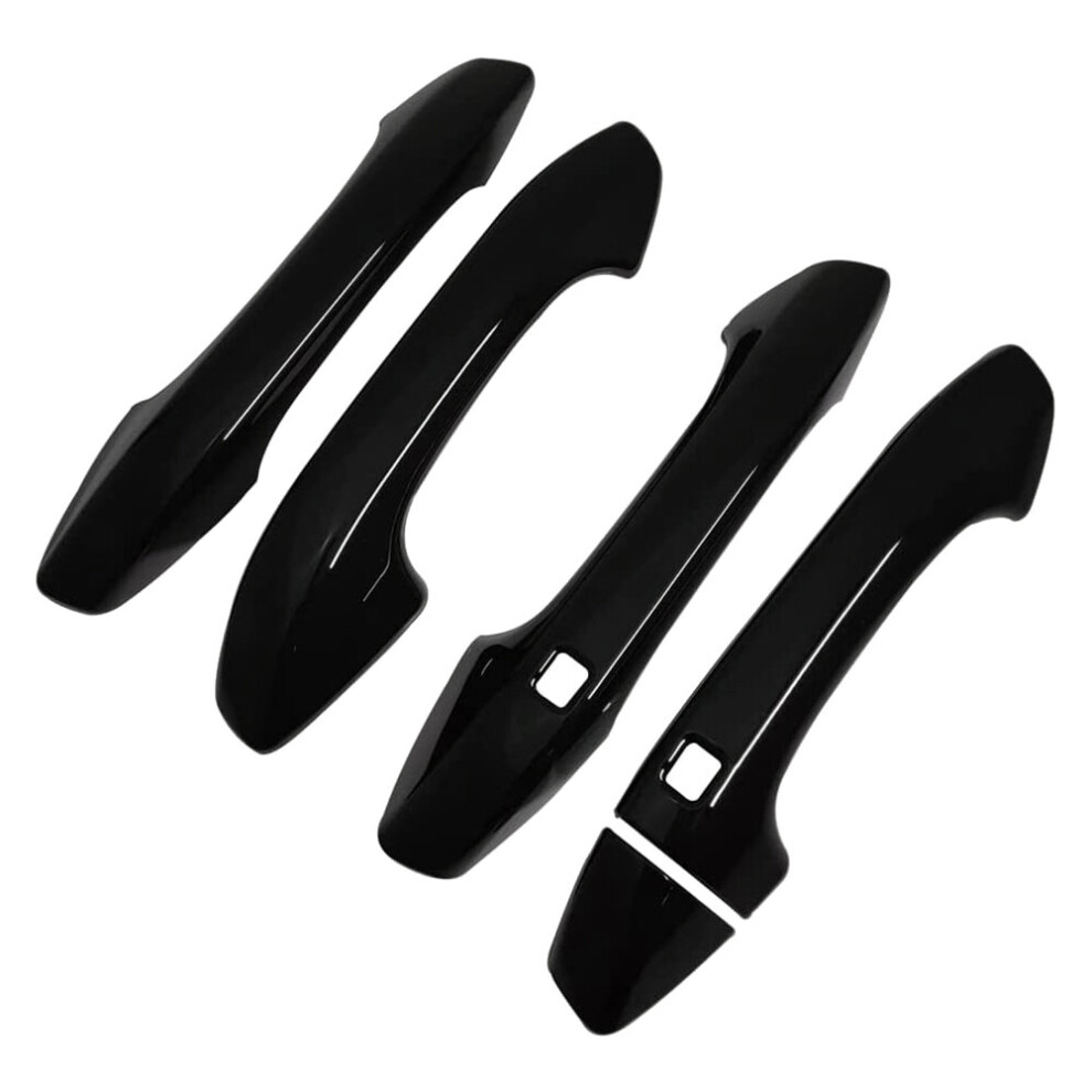 Bright Exterior Door Handle Cover Trim For Kia K5 Optima 2020 2021 2022 With Smart Keyhole Black 4762365732267