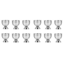 Egg Cup Tray Stainless Steel Soft Boiled Egg Cup Holder Can Be Made of Small Wine Glasses 12 Sets