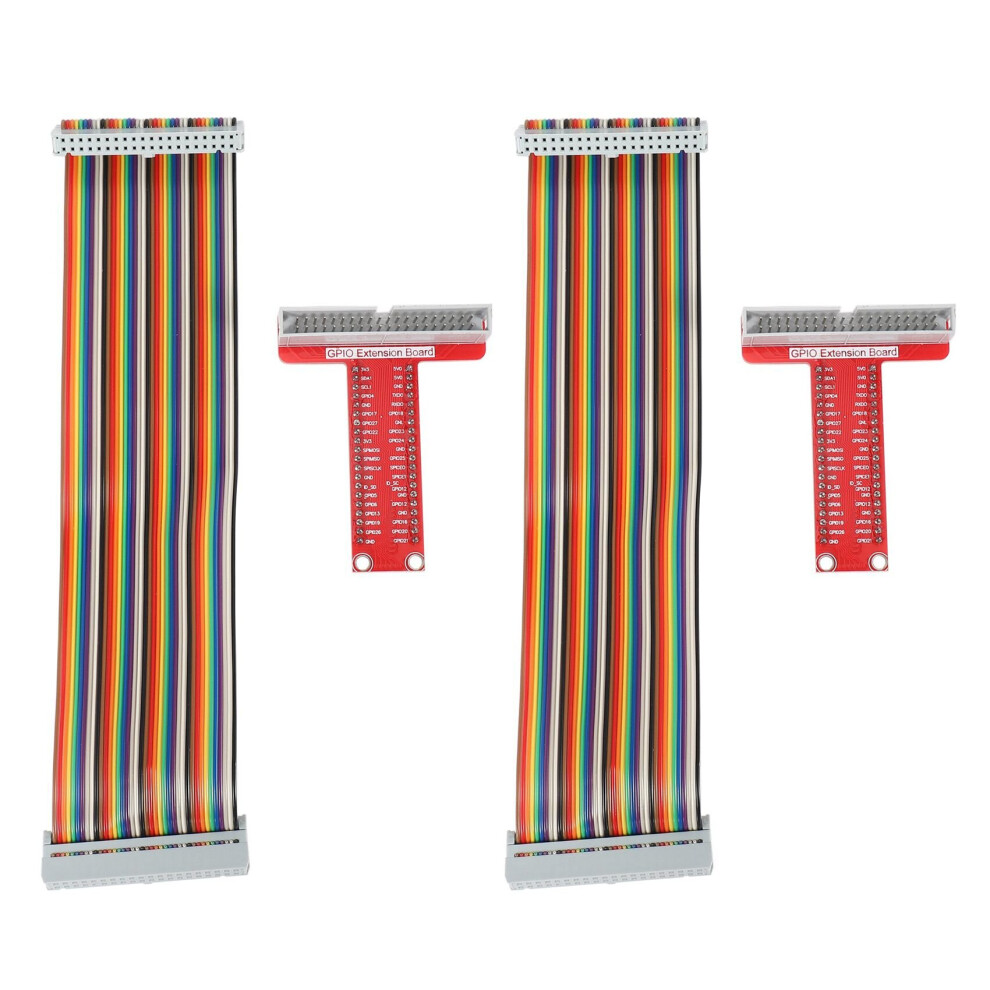 Photos - Cable (video, audio, USB) 4X RPi GPIO Breakout Expansion Board + Ribbon Cable + Assembled T Type GPIO Adapter 20cm FC40 40Pin Flat Ribbon Cable