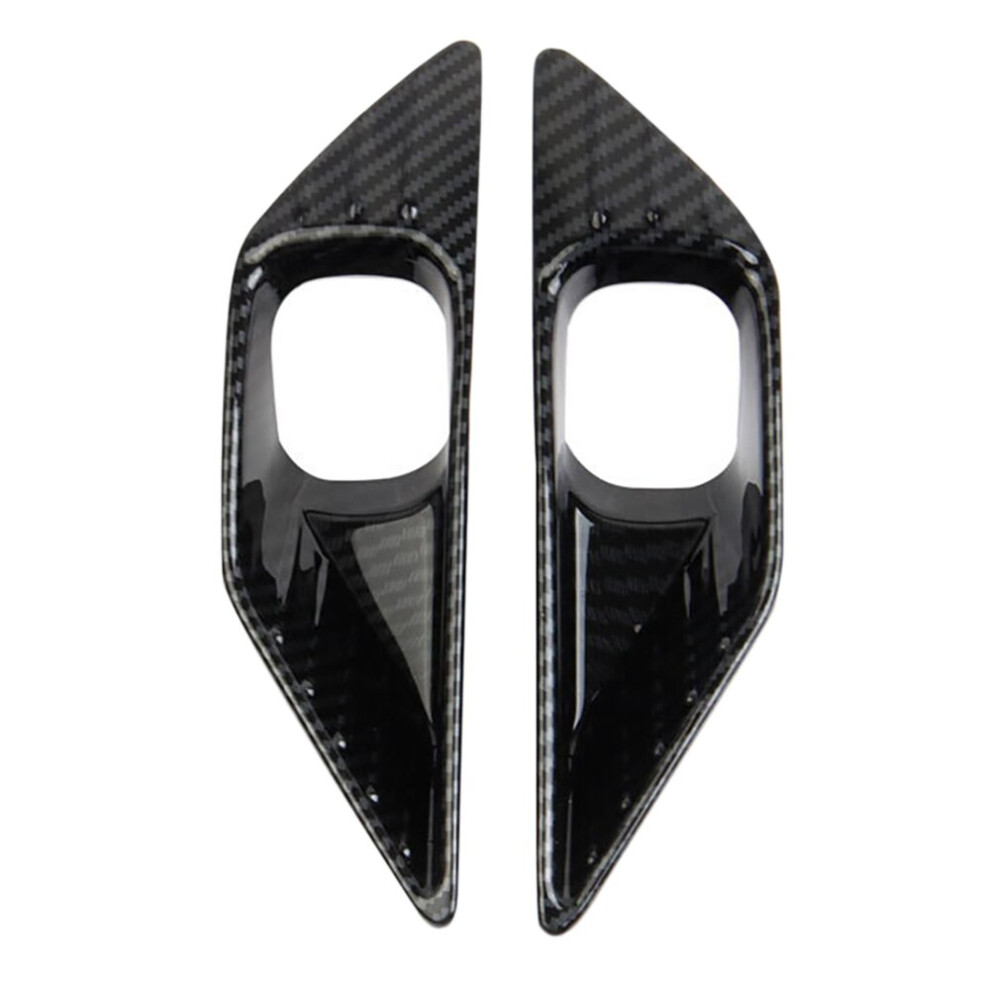 For 2022 Mitsubishi Outlander Carbon Fiber Car Front Fog Cover Trim Decoration Sticker Light 4762365795569