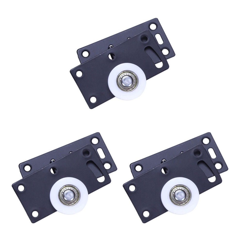 3Sets Sliding Door Wheels Rollers Pulleys Runners For Cupboard Wardrobe Cabinet Smoothly & Mute Nylon Wheels 4762365745731