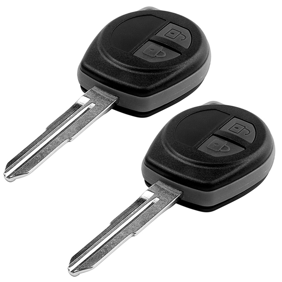 2X 2-Button Uncut Remote Key Fob Case For Alto Sx4 Agila Black 4762365706220