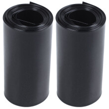 2pcs 70mm/44mm PVC Heat Shrink Tubing Wrap Black 2M 6.5Ft for