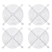 Lot de 4 grilles de protection pour ventilateur PC DC en métal argenté 120 mm 12 cm