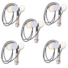 Lot de 5 microphones de contact piézoélectriques 3 capteurs de transducteur avec broche d'extrémité pour Kalimba