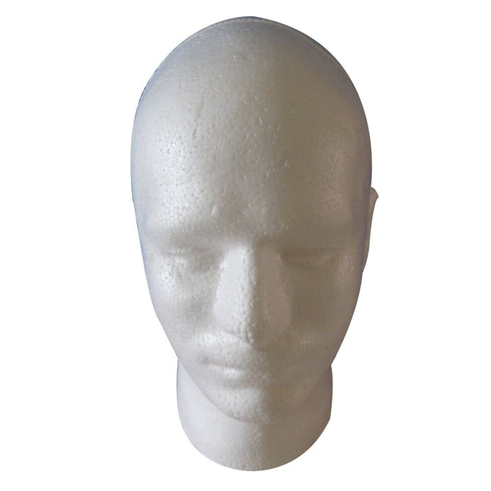 Tlily Male Wig Display Cosmetology Mannequin Head Stand Model Foam White