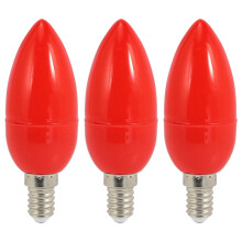 3X LED Kerze Licht Kerze Glühbirnen rot Glück Lampe Gott Lichter Energieeinsparung Kerze Lichter, E14