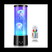 RGB Jellyfish Lamp Jellyfish Aquarium with Remote Control Lava Lamp Coloured Mood Light Office Decoration
