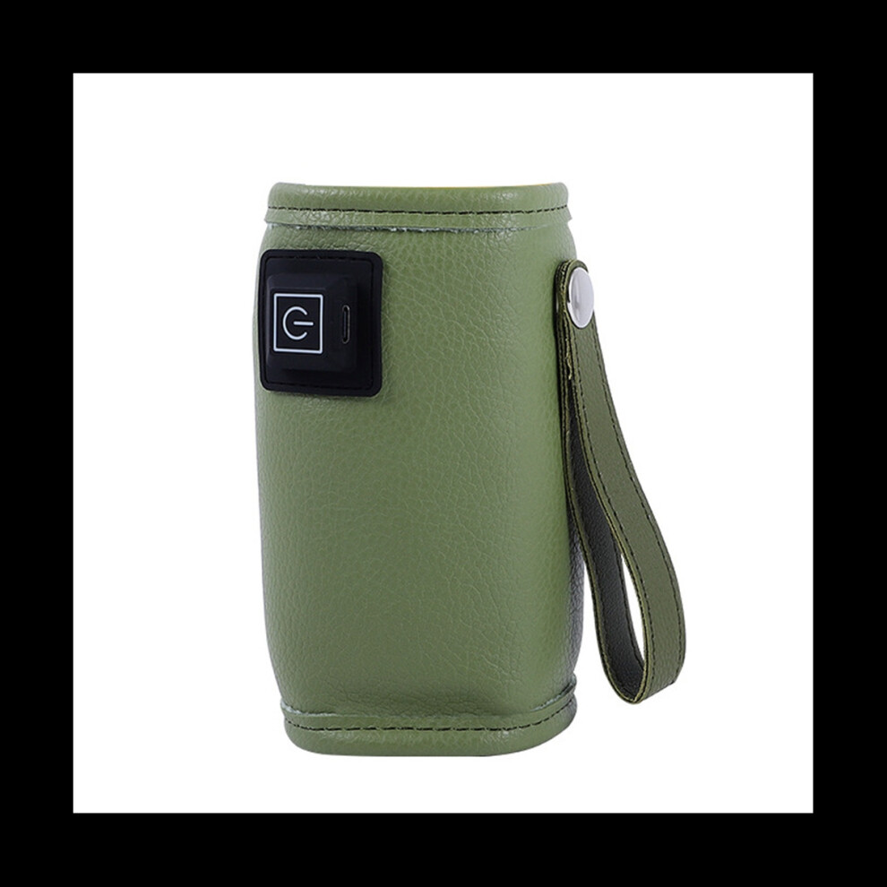 Chauffe-eau USB pour poussette de voyage, sac isotherme pour biberon d'allaitement pour bébé, sans danger pour l'extérieur et l'hiver - Vert