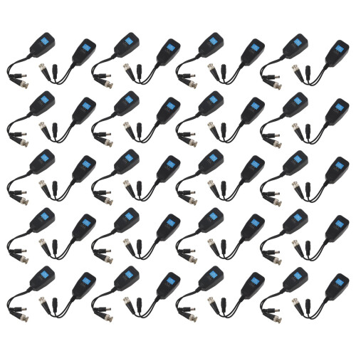 40X HD-CVI/TVI/AHD Passive Video Balun with Power Connector and RJ45 CAT5 Data Transmitter