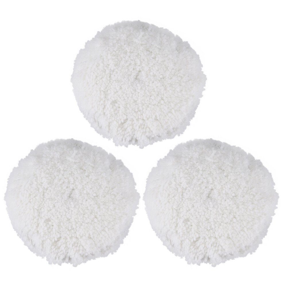 3Pcs 7 Inch 180Mm Soft Wool Clean Polishing Buffing Pad For Car Auto Polisher 4762365703687