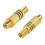 RCA Connector Plug,12-Pack RCA Female Plug Screws Audio Video In-Line Adapter Gold Plated Solder Type,Gold 3