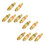 RCA Connector Plug,12-Pack RCA Female Plug Screws Audio Video In-Line Adapter Gold Plated Solder Type,Gold 1