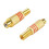 RCA Connector Plug,12-Pack RCA Female Plug Screws Audio Video In-Line Adapter Gold Plated Solder Type,Gold 2