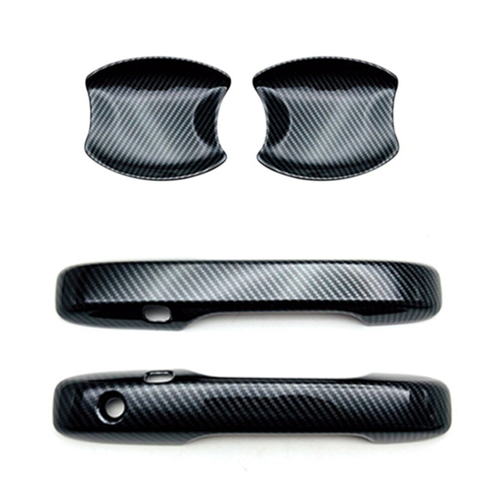 Car Carbon Fiber Front Door Handle Cover Trim Sticker Door Handle Bowl Cover Trims For Honda Hrv Hr-V Vezel 2021 2022 Rhd 4762365793114