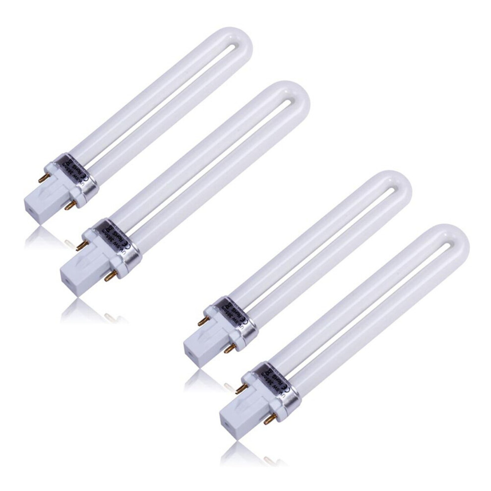 New Professional Electronic 4Pcs 365Nm 9W Nail Dryer UV Lamp Light Bulb Tube Replacement Art Nail Polish Manicure