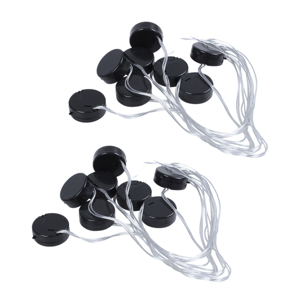 16Pcs Wire Lead 2X3v Cr2032 Coin Cell Button Battery Holder Case Black 4762365709207