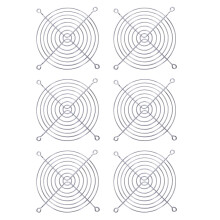 Lot de 6 grilles de protection pour ventilateur PC DC en métal argenté 120 mm 12 cm