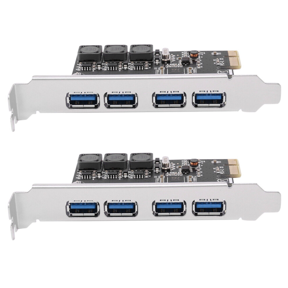 2X 4 Port Usb 3.0 Pci Expansion Card Pcie Pci-E Usb 3.0 Host Controller 4 X Usb3.0 Usb 3.0 Add Expansion Cards 4761833289593