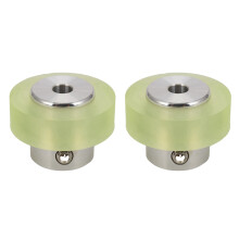 Lot de 2 roues de mesure en aluminium et polyuréthane de 100 mm pour codeur industriel