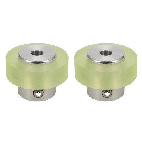 Lot de 2 roues de mesure en aluminium et polyuréthane de 100 mm pour codeur industriel