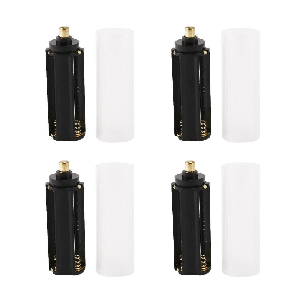 New 4Pcs Tube + 4Pcs Aaa Battery Holder For Flashlight Torch Lamp 4762365709634