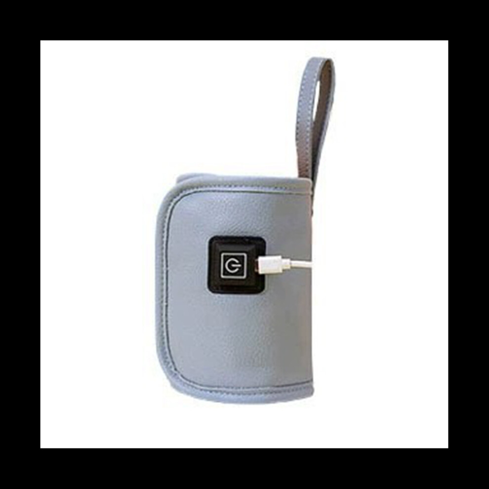 Chauffe-eau USB pour poussette de voyage, sac isotherme pour biberon d'allaitement pour bébé, sans danger pour l'extérieur et l'hiver - Gris